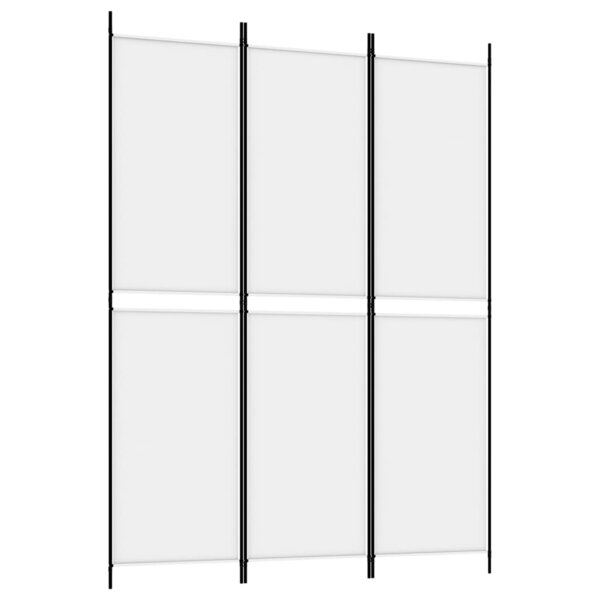 vidaXL Cloison de séparation 3 panneaux Blanc 150x200 cm Tissu