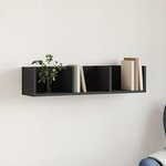 vidaXL Armoire murale noir 75x18x16 5 cm bois d'ingénierie