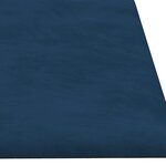 vidaXL Panneaux muraux 12 Pièces Bleu 60x15 cm Velours 1 08 m²