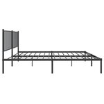 vidaXL Cadre de lit métal avec tête de lit noir 150x200 cm