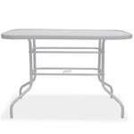 vidaXL Ensemble à manger d'extérieur 8 Pièces Acier et textilène Gris