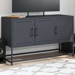 vidaXL Meuble TV anthracite 100 5x39x60 5 cm acier