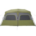 vidaXL Tente familiale 10 personnes vert libération rapide imperméable