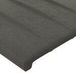 vidaXL Tête de lit à LED Gris foncé 203x16x78/88 cm Velours