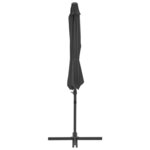 vidaXL Parasol en porte-à-faux avec mât en acier Anthracite 300 cm