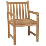 vidaXL Chaises de jardin lot de 8 avec coussins anthracite Bois teck