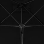 vidaXL Parasol d'extérieur avec mât en acier Noir 300x230 cm