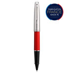 Waterman emblème stylo roller  rouge  recharge noire pointe fine  coffret cadeau