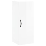 vidaXL Buffet haut Blanc brillant 34 5x34x180 cm Bois d'ingénierie