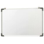 vidaXL Tableau blanc magnétique effaçable à sec Blanc 60x40 cm Acier