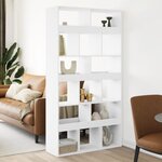 vidaXL Cloison de séparation blanc 100x33x187 5 cm bois d'ingénierie