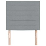 vidaXL Tête de lit LED design lignes gris clair 90 cm en tissu