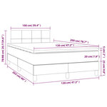 vidaXL Sommier à lattes de lit avec matelas Taupe 120x200 cm Tissu