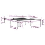 vidaXL Cadre de lit bois massif 150x200 cm très grand