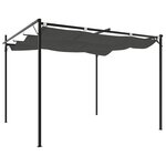 vidaXL Pergola avec toit rétractable anthracite 295x292x230 cm