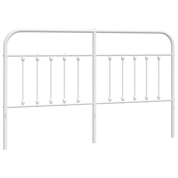 vidaXL Tête de lit métal blanc 180 cm
