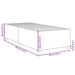 vidaXL Cadre de lit Gris clair 90x190 cm Tissu