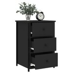 vidaXL Tables de chevet 2 Pièces noir 40x36x60 cm bois d’ingénierie