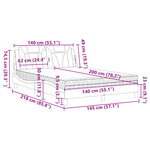 vidaXL Lit avec matelas noir 140x200 cm similicuir