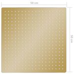 vidaXL Pomme de douche pluie Acier inoxydable 50x50 cm Carrée Doré