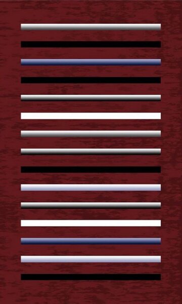 Tapis de salon à rayures 160 x 230 cm - Rouge