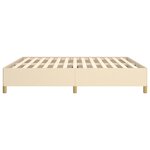 vidaXL Cadre de lit Crème 160 x 200 cm Tissu