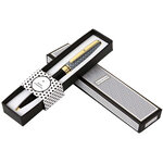 Stylo personnalisé initiale Black & Gold - Lettre P - Draeger