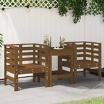 vidaXL Chaises de jardin lot de 2 marron miel 61 5x53x71 cm pin massif