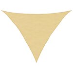 vidaXL Voile d'ombrage sable 5x5x6 m 100   polyester oxford