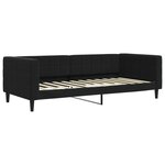 vidaXL Lit de jour avec gigogne et tiroirs noir 90x200 cm velours