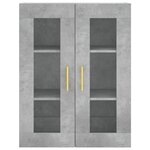 vidaXL Buffet haut Gris béton 69 5x34x180 cm Bois d'ingénierie