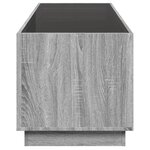 vidaXL Table basse avec LED infini sonoma gris 90x50x50 cm