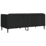 vidaXL Canapé à 2 places noir tissu