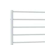 vidaXL Cadre de lit métal avec tête de lit/pied de lit blanc 90x190 cm