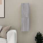 vidaXL Meuble TV mural Sonoma gris 30 5x30x110 cm