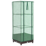 vidaXL Jardinière surélevée avec housse aspect rotin 40x40x123 cm