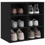 vidaXL Armories à chaussures 2 Pièces noir 52 5x30x50 cm