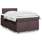 vidaXL Sommier à lattes de lit avec matelas Marron foncé 120x200 cm