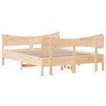 vidaXL Cadre de lit sans matelas 135x190 cm bois de pin massif