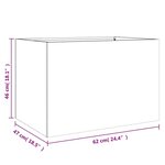 vidaXL Jardinière blanc 62x47x46 cm acier laminé à froid
