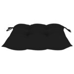 vidaXL Chaises de jardin lot de 8 avec coussins noir Bois teck solide