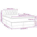 vidaXL Sommier à lattes de lit et matelas LED noir 120x190 cm velours