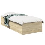 vidaXL Cadre de lit sans matelas chêne sonoma 75x190 cm