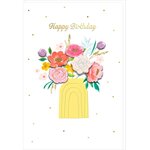 Carte Signature - " Happy Birthday " - Bouquet De Fleurs - Draeger paris