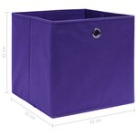 vidaXL Boîtes de rangement 10 Pièces Violet 32x32x32 cm Tissu