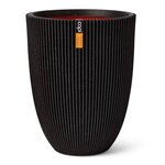 Capi Vase élégant Groove 34x46 cm noir