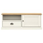 vidaXL Meuble TV VIGO blanc 106x40x40 cm bois massif de pin