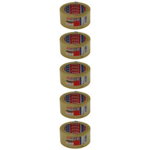 Adhésif d'emballage tesaPack PP Acrylique Silencieux 50 Mic 50mm x L66 m Transparent x 5 TESA
