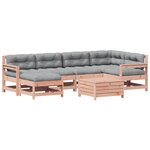 vidaXL Salon de jardin 7 Pièces avec coussins bois massif douglas