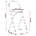 vidaXL Ensemble de salle à manger pliable 5 pièces MDF noir